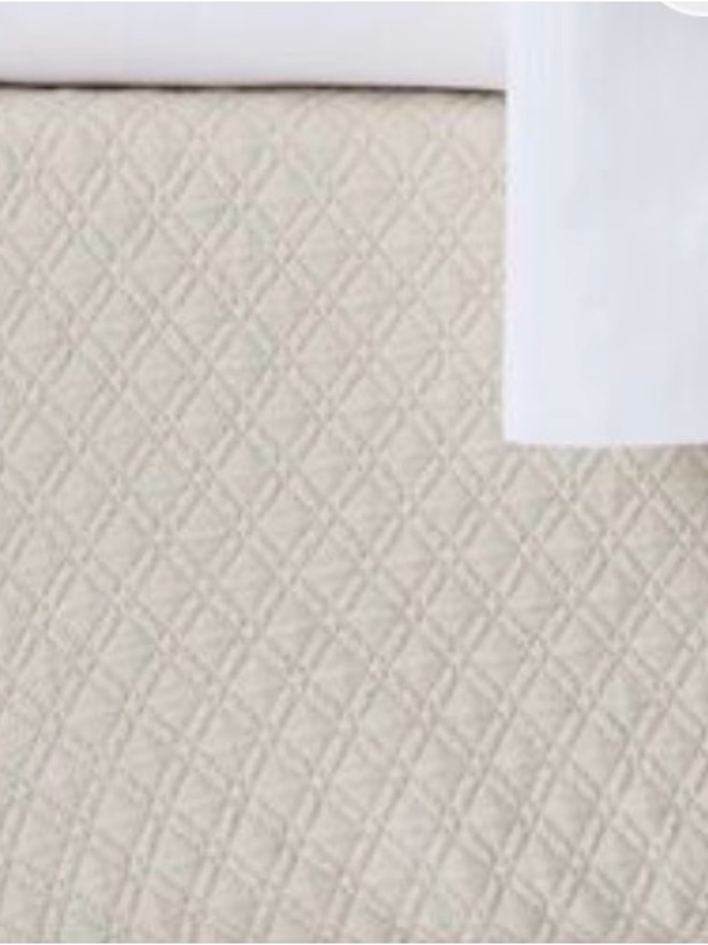 Annie Selke(Pine cone Hill) Diamond Matelassé Coverlet - King - Ivory